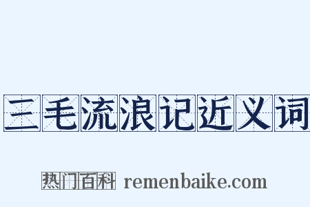 三毛流浪记近义词是什么意思的图片
